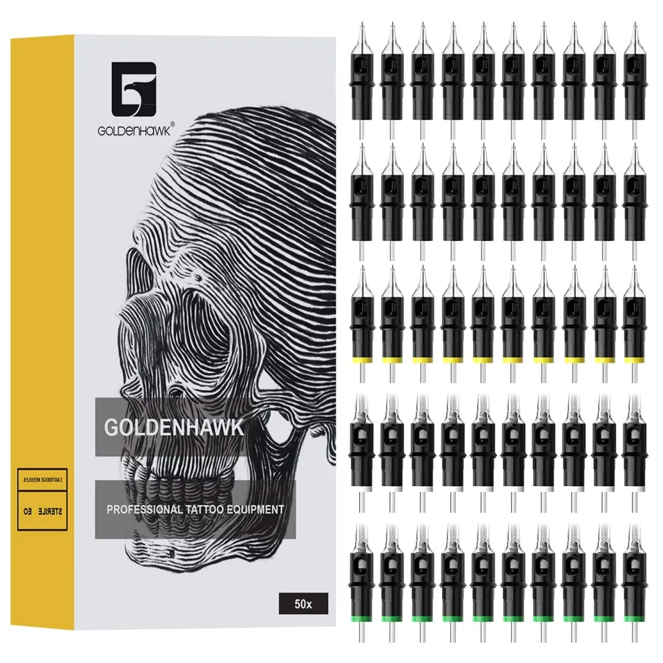 Goldenhawk Tattoo Needles Cartridges 50pcs Mixed Size
